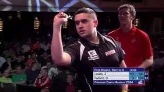 German Darts Masters 2014 First Round Jamie Lewis v David Pallett [upl. by Nosiddam]