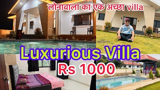 Luxurious Villa Rs 1000 PP Lonavala  Best Villa in Lonavala [upl. by Davie140]