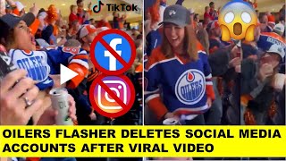 Oilers Flasher Deletes Social Media Accounts After Viral Video  Edmonton Oilers Fan Flashes Crowd [upl. by Edivad844]