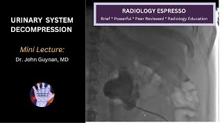 URINARY SYSTEM DECOMPRESSION  PERCUTANEOUS NEPHROSTOMY TUBE Mini Lecture Dr John Guynan MD [upl. by Geirk505]