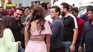 Salman Khan and Sai Manjrekar Entry at Dabangg 3 Trailer Launch  SpotboyE [upl. by Gaillard]