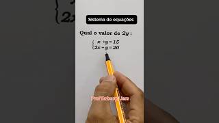 Qual o valor de 2y enem matematicaconcursos matematica [upl. by Mccomb]