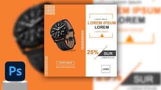 Tutoriel Photoshop  Affiche publicitaire montre [upl. by Yahiya]