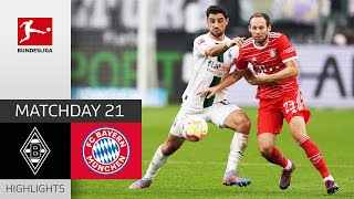 Borussia Mgladbach  FC Bayern München 32  Highlights  Matchday 21 – Bundesliga 202223 [upl. by Modla191]