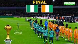 NIGERIA vs CÔTE DIVOIRE  FINAL  African Cup of Nations 2023  Full Match  Osimhen vs Haller PES [upl. by Heron515]