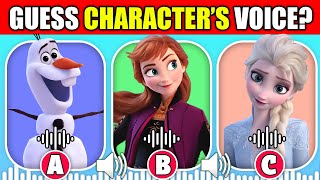 🔊Guess The Frozen Disney animation Voice Quiz  Elsa Anna Olaf Hans Duke Kristoff Queen Iduna [upl. by Bealle]