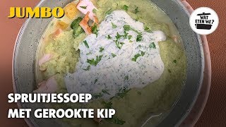 Wat eten we Spruitjessoep met gerookte kip [upl. by Wehrle]