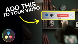 How to Add Like and Subscribe Button on YouTube Video DaVinci Resolve [upl. by Faythe]