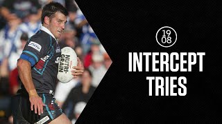 Incredible Intercept Tries  NRL Throwback  Girdler Marshall Ainscough Rona amp more [upl. by Politi]