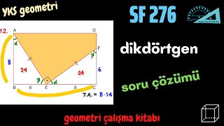 276 Dikdörtgen📣Soru çözümü🔆Karekodlu döküman🔆YKS GeometriKPSSDGSALES [upl. by Lenehc]