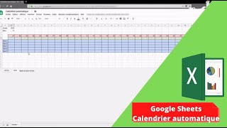 Google Sheets Calendrier automatique [upl. by Treblihp899]