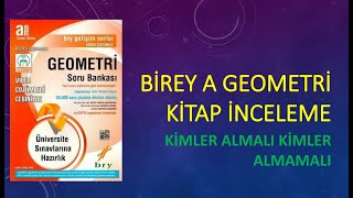 Birey A Geometri Soru Bankası Kitap İnceleme [upl. by Submuloc]