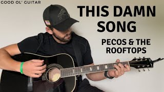 SUPER QUICK amp SIMPLE This Damn Song Pecos amp the Rooftops Guitar Lesson  Tutorial [upl. by Roxine786]