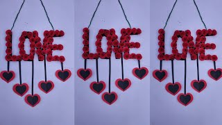 Valentine day craftHanging heart decoration ideasValentine day craftValentine day craft ideas [upl. by Diane]