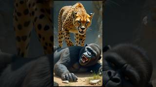 Scary fight between cheetah and gorilla [upl. by Krista]