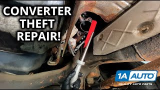 Catalytic Converter Theft Repair Step by Step Cat Replacement With No Welding on Your Car or Truck [upl. by Adnarahs]