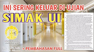 SIMAK UI 2011  Bahasa Inggris  Pembahasan Full Reading [upl. by Eeltrebor]