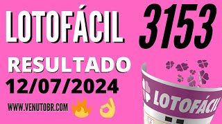 🍀 Resultado Lotofácil 3153 [upl. by Botzow]