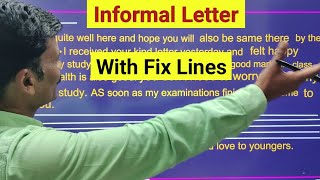 Informal Letter Fix Lines  Letter writing in English Letter format [upl. by Aihsas]