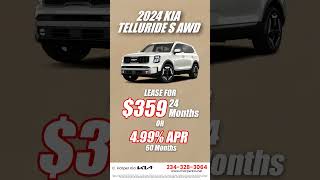 2024 Kia Telluride S AWD 359Month Lease or 499 APR for 60 Months [upl. by Kessiah]