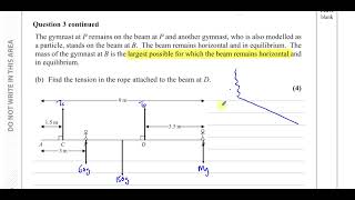 667701 Edexcel M1 GCE June 2018 Q3 Moments Tilting [upl. by Treblig737]