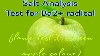 Salt analysisgreen 🍏 colour confirmative test of Ba2radicalclassclass12 [upl. by Aicilanna]