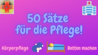 Körperpflege 🛀 Betten machen 🛌  Deutsch lernen für die Pflege [upl. by Aipotu782]