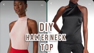 DIY Halter neck top pattern halter mockneck sewingtutorial sewingpattern diy fashion [upl. by Lewls]