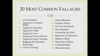 20 Most Common Logical Fallacies [upl. by Mylan]