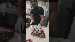 Cleaning the meat between Tomahawk Steaks 🔪 shorts [upl. by Lein]