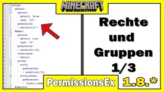 Minecraft Spigot Bukkit Tutorial Neu  PermissionsEx 13 [upl. by Eveline93]