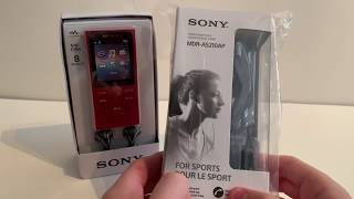 The Red Sony MP3 Walkman NWE394 Part 1  Unboxing And Transferring Music [upl. by Nogem919]