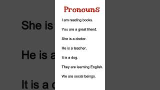 Subject pronouns english englishgrammar englishlearningskills englishlearningprocess [upl. by Zosema]