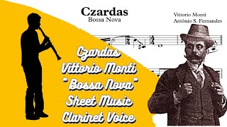 Czardas  Vittorio Monti quotBossa Novaquot SheetMusic Clarinet Voice [upl. by Aufmann]