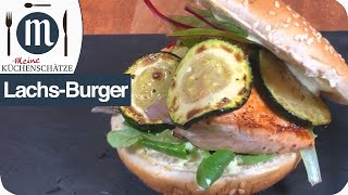 Lachsburger mit CurryHonigSenfSoße [upl. by Enialedam]