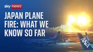 Japan plane fire What we know so far about Japan Airlines plane crash [upl. by Klinges]