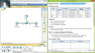 2224  5224 Packet Tracer  Troubleshooting InterVLAN Routing [upl. by Gilmour]