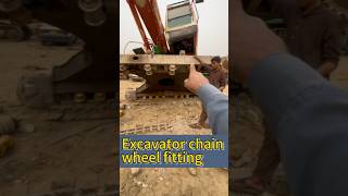 Excavator chain wheel fitting unique process How to fit excavator chain wheel trending ytshorts [upl. by Mcmaster]