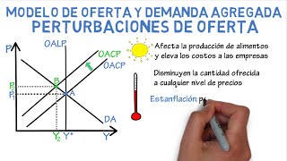 Modelo de oferta y demanda agregada perturbaciones de oferta  Cap 36  Macroeconomía [upl. by Anuaik]