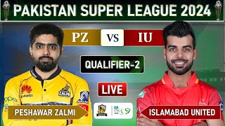 PSL LIVE PESHAWAR ZALMI vs ISLAMABAD UNITED ELIMINATOR MATCH LIVE COMMENTARY PZ vs IU  iu 13 OV [upl. by Chor]