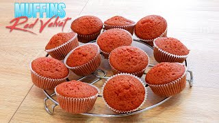 Red Velvet Muffins Recipe  How To Make RED VELVET MUFFINS [upl. by Harsho]