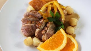 How to make an authentic canard a lorange duck breasts with sweet and sour orange sauce [upl. by Luanne]