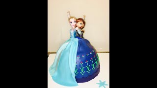 Fondant Torte Anna Elsa frozen cake торт из мастики анна и эльза фрозен tarta con fondant Elsa y Ana [upl. by Eagle664]