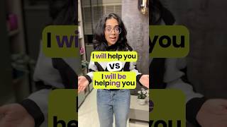 quotI will helpquot vs quotI will be helpingquot  Big Difference 😱  30 Sec Grammar Tips englishgrammar esl [upl. by Oijres145]