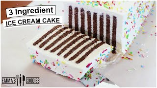 3Ingredient ICE CREAM COOKIE CAKE  No Ice Cream Machine [upl. by Lletnom]