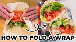 How to Fold a Tortilla Lunch Wrap amp Keep It Tight  MOMables Packed School Lunches [upl. by Arlene12]