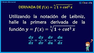 DERIVADA DE UNA FUNCIÓN COMPUESTA UTILIZANDO LA NOTACIÓN DE LEIBNIZ [upl. by Connel]