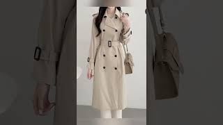 Korean Long Coat Fashion 2024  Best Winter Outfit Ideas [upl. by Inahteb]