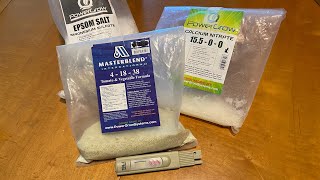 How I mix Hydroponic Nutrients and Measure Concentration  Masterblend 41838 [upl. by Inerney386]