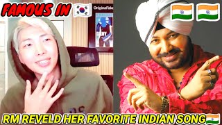 BTS RM Reveld His Favorite Indian Song 🇮🇳  RMquot Famous In South Korea🇰🇷 Rm Like Indian Punjabi Song [upl. by Ennyroc]